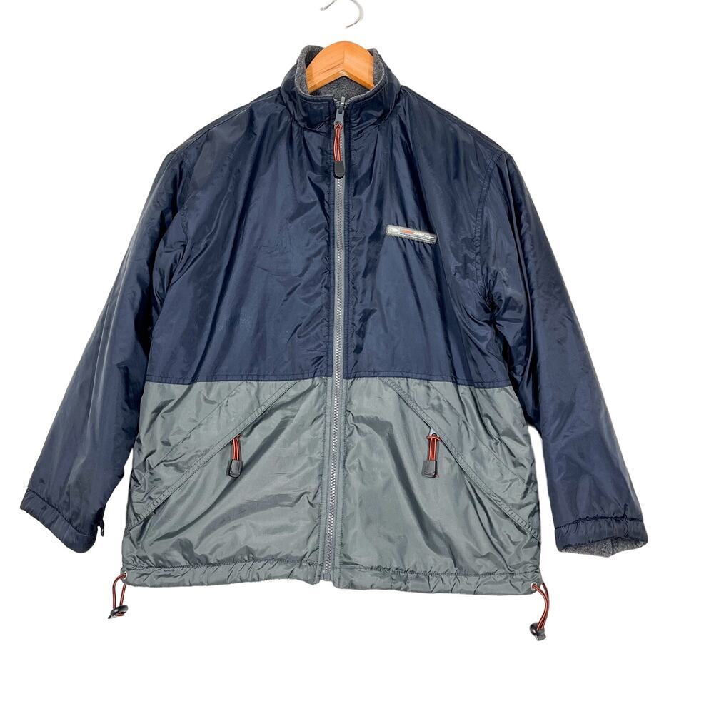 Point Zero Fire Wired Boys Reversible High Performance‎ Jacket Sz M Gray Outdoor